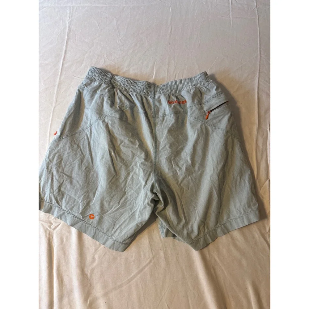 Birddogs Gym Shorts Mens Medium Light‎ Blue Orange Excellent Athletic Workout